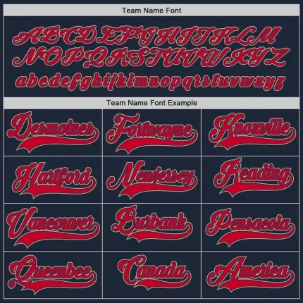 Custom Navy Red-Old Gold Hockey Jersey - Image 4